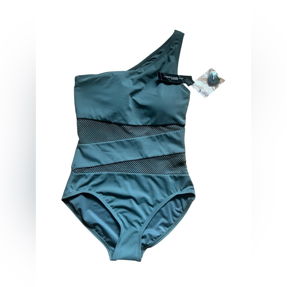 NWT Carmen Marx Valvo green one piece Medium